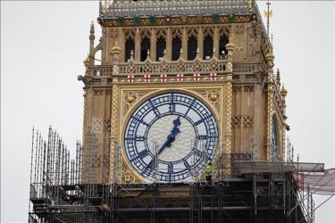 Đồng hồ Big Ben tại thủ đô London, Anh. Ảnh tư liệu: AFP/TTXVN