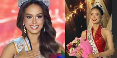 Danh hiệu Miss Intercontinental thuộc về đại diện Puerto Rico (trái). Bùi Khánh Linh đạt á hậu 3.