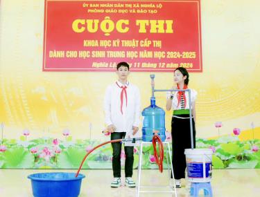 Phần dự thi của học sinh đến từ Trường THCS Phúc Sơn