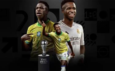 Vinicius giành danh hiệu FIFA The Best.