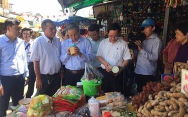 Đoàn kiểm tra công tác vệ sinh an toàn thực phẩm do lãnh đạo Cục An toàn thực phẩm làm trưởng đoàn.