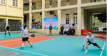 Trận chung kết Pickleball nội dung đôi nam nữ tại Giải.
