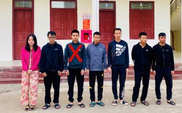 7 đối tượng bị bắt tạm giam. Ảnh do Công an Thanh Hóa cung cấp