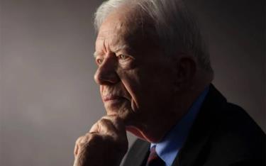 Cựu Tổng thống Mỹ Jimmy Carter trong một cuộc phỏng vấn tại Trung tâm Carter ở Atlanta vào ngày 14/9/2011.