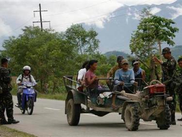 Tại một trạm kiểm soát ở Philippines.