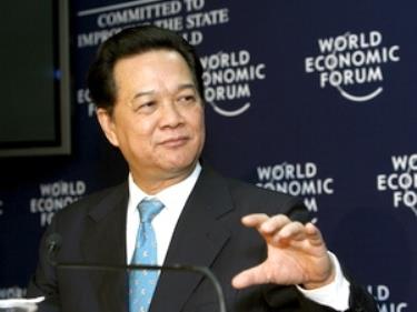 Thủ tướng Nguyễn Tấn Dũng tại Hội nghị WEF 2010.