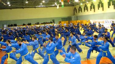 Một lớp học vovinam tại Algeria.