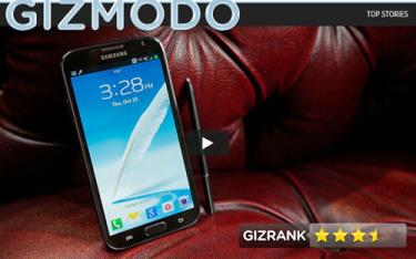 Trang web Gizmodo đánh giá cao về màn hình rộng 5,5 inch của Galaxy Note II.