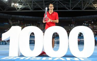 Federer đã có chiến thắng thứ 1000 trong sự nghiệp.