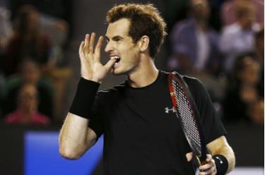 Andy Murray trong trận thắng Berdych.