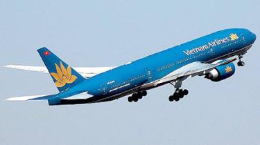 Máy bay của hãng hàng không Vietnam Airlines.