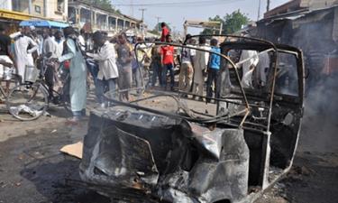 Hiện trường một vụ tấn công bằng bom tự sát điển hình của Boko Haram.
