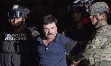 Trùm ma túy Joaquin ''El Chapo'' Guzman ở Mexico City sau khi bị bắt lại, ngày 8-1-2016.