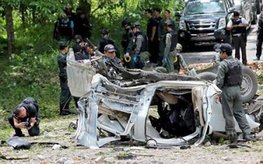 Một vụ đánh bom ở Thái Lan.