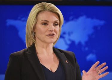 Người phát ngôn Bộ Ngoại giao Mỹ Heather Nauert.