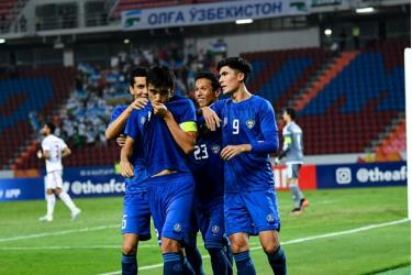 Các cầu thủ U23 Uzbekistan.