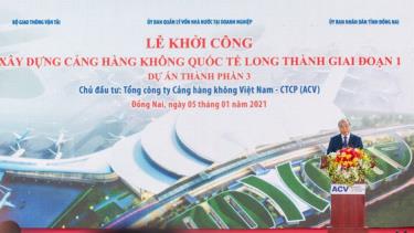 Thủ tướng Nguyễn Xuân Phúc phát biểu tại lễ khởi công.