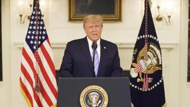 Tổng thống Donald Trump phát biểu sau vụ việc ở tòa nhà Quốc hội Mỹ.
