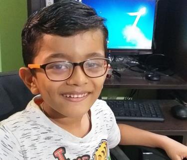 Cậu bé Venkat Raman Patnaik.