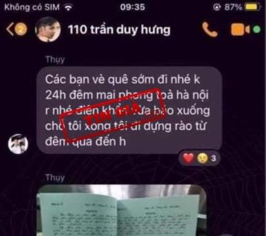 Thông tin giả về việc phong tỏa Hà Nội do COVID-19.