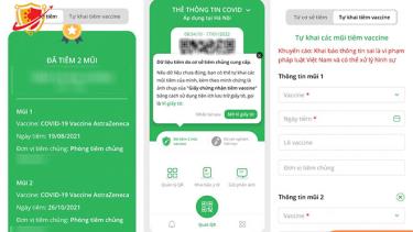 Người dùng có thể tự cập nhật các mũi tiêm vaccine trên PC-Covid.