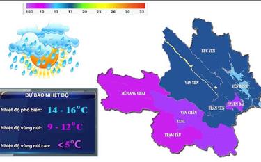 Đồ họa cảnh báo thời tiết cực đoan phát hành trên Báo Yên Bái điện tử tháng 12/2020 giúp nhân dân chủ động phòng, tránh giá rét. (Ảnh minh họa)