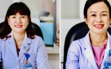 Bà Nguyễn Thị Ngọc và bà Nguyễn Thị Lan Anh (từ trái qua phải) lúc chưa bị bắt.