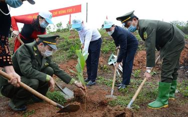 Hưởng ứng Tết trồng cây tại xã Phú Thịnh, huyện Yên Bình, tỉnh Yên Bái.