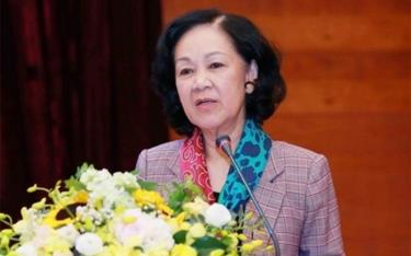 Bà Trương Thị Mai, Ủy viên Bộ Chính trị, Thường trực Ban Bí thư, Trưởng Ban Tổ chức Trung ương.
