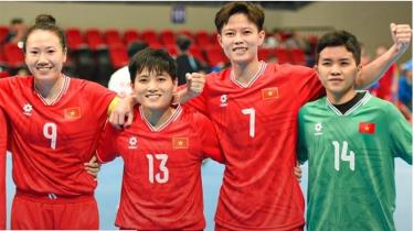 ĐT futsal nữ Việt Nam hòa kịch tính 2-2 trước ĐT futsal nữ Đài Bắc Trung Hoa.