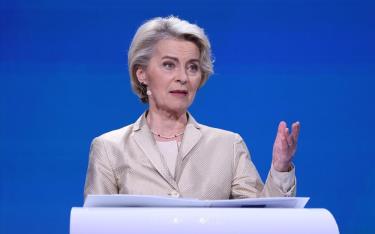 Chủ tịch Ủy ban châu Âu (EC) Ursula von der Leyen phát biểu trước Nghị viện châu Âu ở Brussels, Bỉ ngày 9/6/2024.