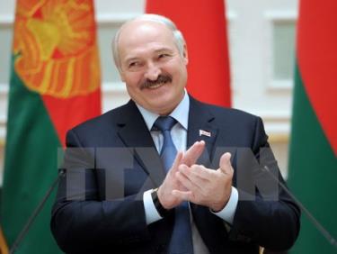 Tổng thống Belarus Alexander Lukashenko tại một buổi lễ ở thủ đô Minsk.