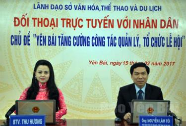 Lãnh dạo Sở Văn hóa, Thể thao và Du lịch đối thoại trực tuyến với nhân dân.