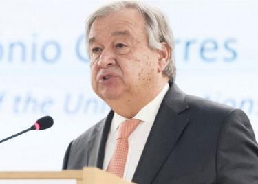 Tổng Thư ký Liên hợp quốc António Guterres phát biểu tại lễ khai mạc.