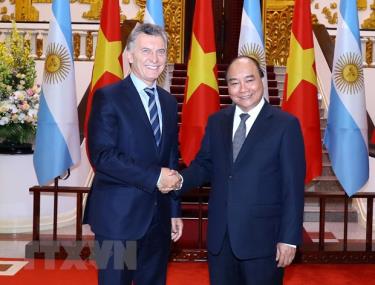 Thủ tướng Nguyễn Xuân Phúc tiếp Tổng thống nước Cộng hòa Argentina Mauricio Macri, thăm cấp Nhà nước tới Việt Nam.