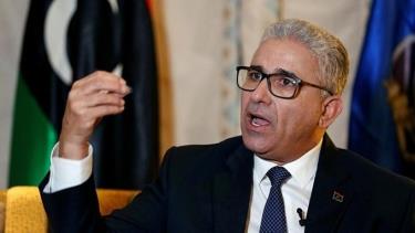 Bộ trưởng Nội vụ Libya Bashagha trả lời phỏng vấn ở Tunisa hồi tháng 3/2020.
