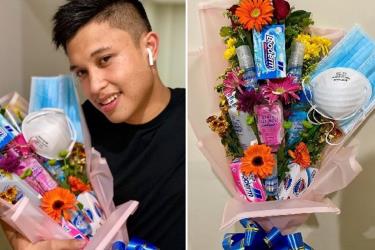 Bó hoa thực tế cho ngày Valentine của Vlogger Philippines
