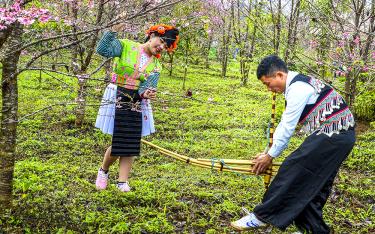 Mùa xuân với những chàng trai, cô gái Mông. (Ảnh minh họa)