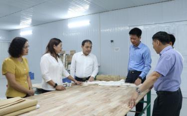 Lãnh đạo tỉnh Yên Bái đến thăm hoạt động sản xuất tại Nhà máy ươm tơ của Công ty Dâu tằm tơ Yên Bái, huyện Trấn Yên