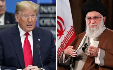 Tổng thống Mỹ Donald Trump và Lãnh tụ Tối cao Iran Ali Khamenei.