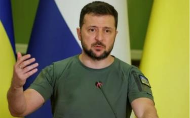 Tổng thống Ukraine Volodymyr Zelensky.