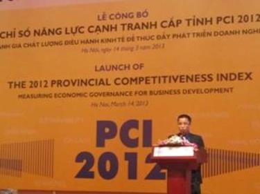 Lễ công bố Chỉ số năng lực cạnh tranh cấp tỉnh (PCI) năm 2012.