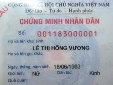 Mã số định danh cá nhân dự kiến lấy số chứng minh thư nhân dân 12 số.