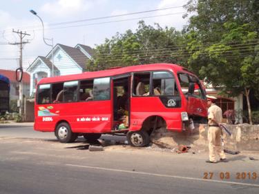 Hiện trường vụ tai nạn.