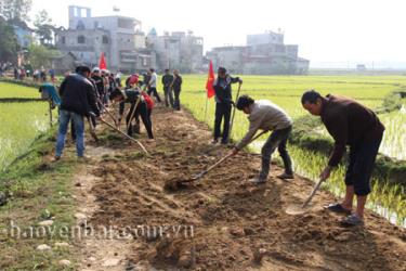 Nhân dân đồng lòng, xã Sơn A đã hoàn thành quy hoạch và giải phóng mặt bằng toàn bộ hệ thống đường giao thông nông thôn.