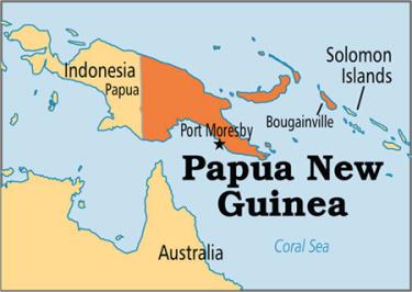 Vị trí Papua New Guinea.