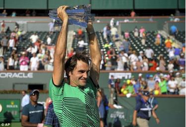 Federer lần thứ 5 đăng quang tại Indian Wells.