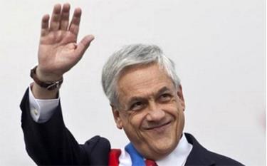 Tổng thống Chile Sebastian Piñera trong lễ nhậm chức.