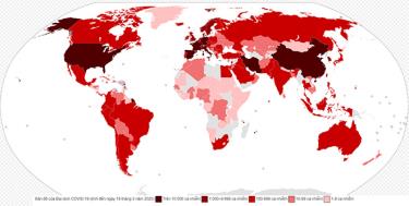 Bản đồ Dịch Covid-19 tính đến ngày 19/3.