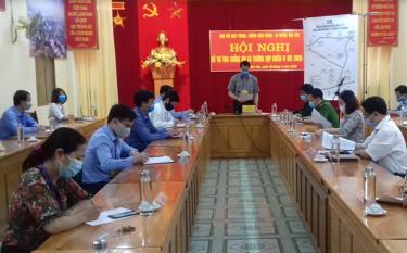 Hội nghị xử lý tình huống có trường hợp nhiễm COVID-19.